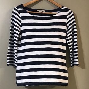 Banana Republic Navy and White T-shirt